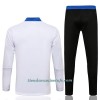 Sudadera De Entrenamiento Trajes Real Madrid Cremallera De Cuarto 2022-23 Azul Blanco - Hombre